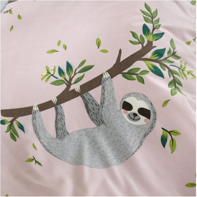 GC GAVENO CAVAILIA Kids Printed Hanging Out Blush Pink Single Duvet cover Bed set