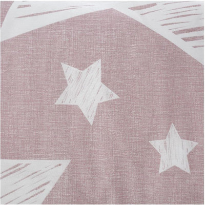 GC GAVENO CAVAILIA Kids Printed Superstar Blush Pink Single Duvet Cover With Matching Pillowcase Bedding Set