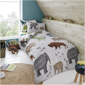 GC GAVENO CAVAILIA Kids Printed Wooly Mammoth And Pals Duvet Cover Double Bedding Set