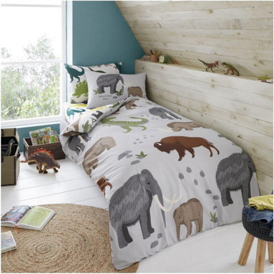 GC GAVENO CAVAILIA Kids Printed Wooly Mammoth And Pals Duvet Cover Single Bedding Set