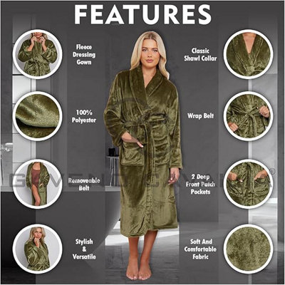 green emerald velvet dress Kimono dressing gown -green /pink