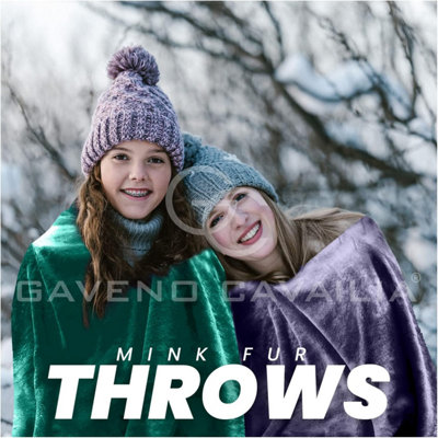 GC GAVENO CAVAILIA Luxury Faux Fur Throw 200X240 CM Teal Fleece Blanket for King Bed Sofa Bed DIY at B Q
