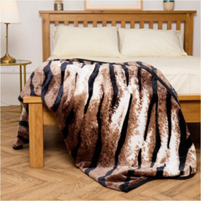 GC GAVENO CAVAILIA New Tiger Skin Throw 150X200 Natural Warm & Cosy Blanket