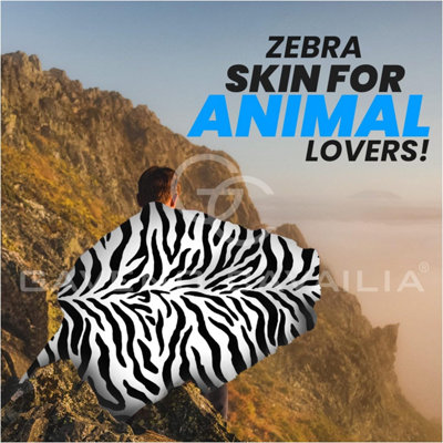 GC GAVENO CAVAILIA New Zebra Skin Throw 150X200 Mono Super Soft