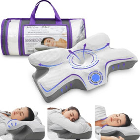 GC GAVENO CAVAILIA Orthopedic Pillow For Neck & Shoulder Pain Orthopaedic Memory Foam Pillow For Sleeping Neck Pain Pillow 64x40CM