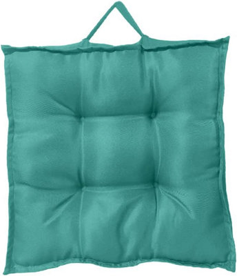 GC GAVENO CAVAILIA Outdoor Waterproof Booster Seat Cushion Teal 45 x 45 Cm Living Room,Garden Chair, Adjustable Chair Cushion