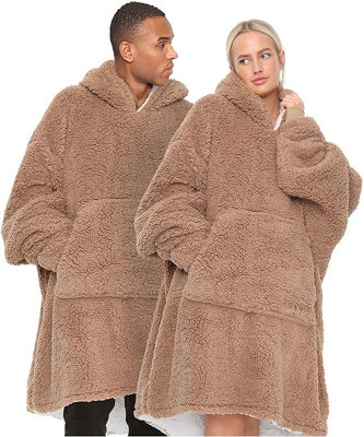 GC GAVENO CAVAILIA Couverture à Capuche En Polaire Sherpa