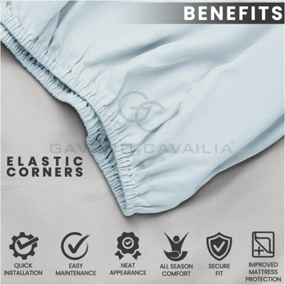 GC GAVENO CAVAILIA Volant-Bettlaken – Bügelfrei, Aus Polyester-Baumwolle, Für Einzelbett