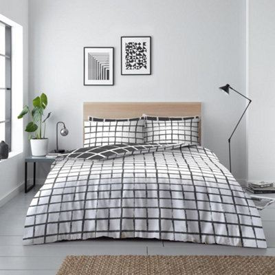 Copripiumino Singolo con Federe Stampato Athena Adana Grigio