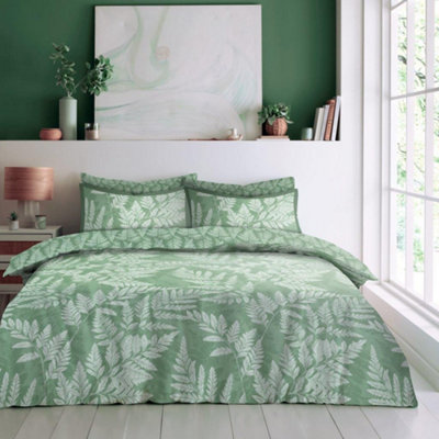 GC Gaveno Cavailia Printed Fern Double Duvet Cover Set With Matching Pillowcase Quilt Cover Bed Set