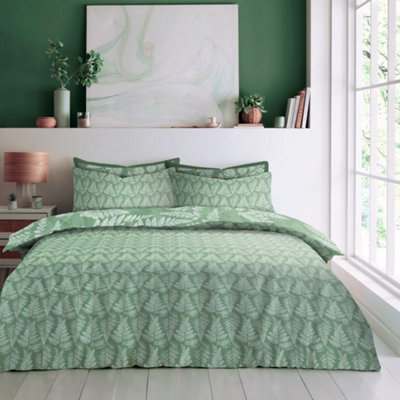 GC Gaveno Cavailia Printed Fern Double Duvet Cover Set With Matching Pillowcase Quilt Cover Bed Set