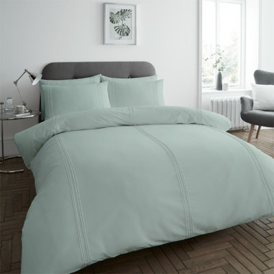 GC GAVENO CAVAILIA Relaxing Refuge Duvet cover bedding set duck egg super king 3PC with embriodery quilt cover