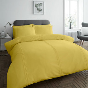 GC GAVENO CAVAILIA Relaxing Refuge Duvet cover bedding set ochre king 3PC with embriodery quilt cover