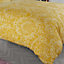 GC GAVENO CAVAILIA Royal damask duvet cover bedding set ochre single 2PC with reversible damask printed quilt cover