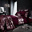 GC GAVENO CAVAILIA Shimmering Elegance Duvet cover bedding set burgundy king 3PC with glitter pillowcase and quilt cover
