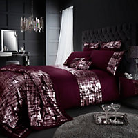 GC GAVENO CAVAILIA Shimmering Elegance Duvet cover bedding set burgundy super king 3PC with embriodery glitter quilt cover