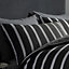 GC GAVENO CAVAILIA striped duvet cover bedding set grey double 2PC linen bedding set