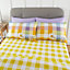 GC GAVENO CAVAILIA sunshine checkered duvet cover bedding set multi king 3PC with reversible checked printed quilt cover