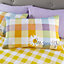 GC GAVENO CAVAILIA sunshine checkered duvet cover bedding set multi king 3PC with reversible checked printed quilt cover