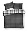 GC GAVENO CAVAILIA swiss cheked duvet cover bedding set grey single 2PC with reversible checkered print quilt cover