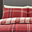 GC GAVENO CAVAILIA swiss cheked duvet cover bedding set red single 2PC with reversible checkered print quilt cover