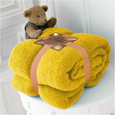 Fluffy teddy blanket clearance