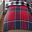 GC GAVENO CAVAILIA Timeless Tartan duvet cover bedding set red single 2PC with checked design printed quilt cover