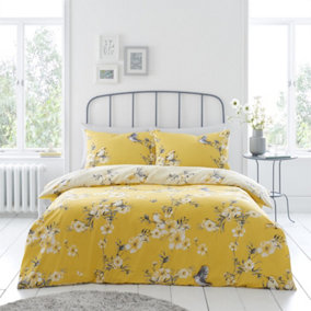 GC GAVENO CAVAILIA Tropical birds duvet cover bedding set ochre single 2PC with birds and flowers print quilt cover