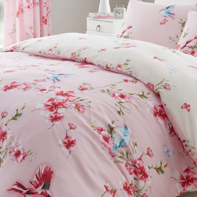 GC GAVENO CAVAILIA Tropical birds duvet cover bedding set Pink single 2PC with birds and flowers print quilt cover