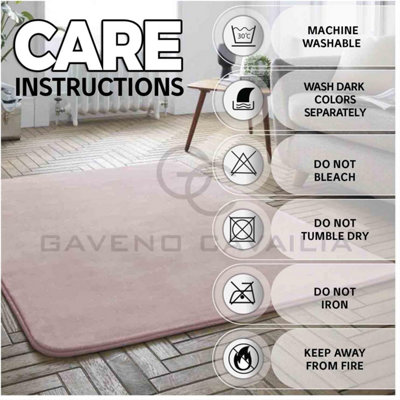 GC GAVENO CAVAILIA Velvet Glow Plush Rug 120x170 Blush Pink Luxury ...
