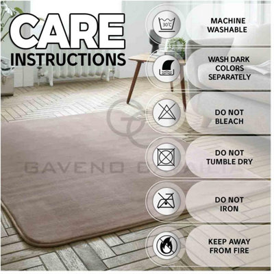 GC GAVENO CAVAILIA Velvet Glow Plush Rug 60x110 Mink Luxury Fluffy Fleece Floor Mat Carpet For Home Décor