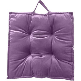 GC GAVENO CAVAILIA Velvet Seat Cushions Aubergine 45x45 Cm Indoor Outdoor Seat Chair Pads Square Velvet Cover Cushion With Ties