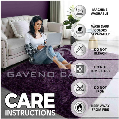 GC GAVENO CAVAILIA Warm Embrace 160x230 Purple Fur Rug Shaggy Mats For Home décor