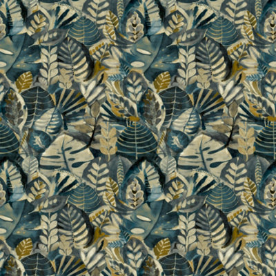 GDUK Watercolour Paradise Jungle Kandake Textured Wallpaper, Charcoal Ochre