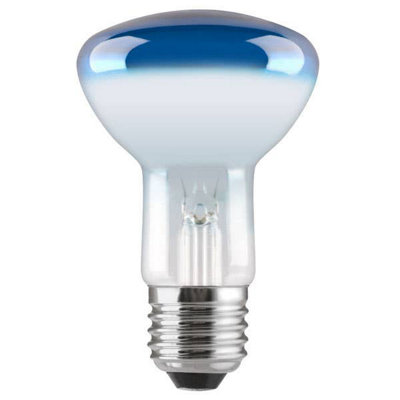 GE R63 60w E27 Reflector Lamp - Blue - Twin Pack