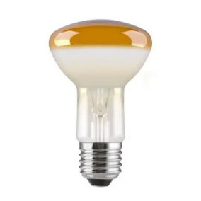 GE R63 60w E27 Reflector Lamp - Yellow - Twin Pack