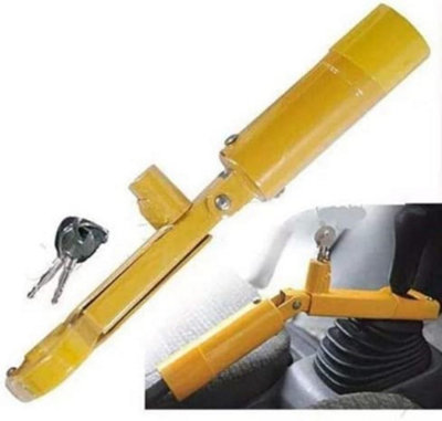 Gear Stick Car Lock 2 Keys Safety Hand Brake Locking Tool Heavy Duty Strong Steel Easy Lock Cars Vehicle Van Protection Security