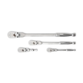 Gear Wrench 4Pc Ratchet Set 120Xp 1/4 3/8 1/2 Drive- Gear Wrench