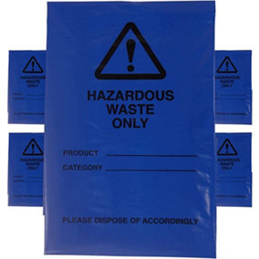 GearbyBear Hazardous Waste Bags - Blue 5 Pack