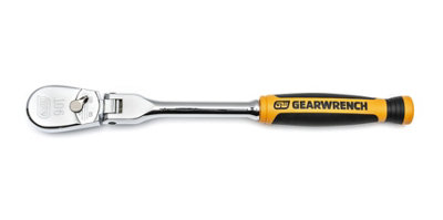 Gearwrench 81009T - 1/4" Drive 90-Tooth Flex Head Teardrop Ratchet 8"