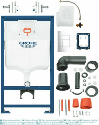 Geberit 980mm High Chrome Duofix Delta Concealed Cistern Wc Frame Rimless Wall Hung Toilet Pan Soft Close Seat