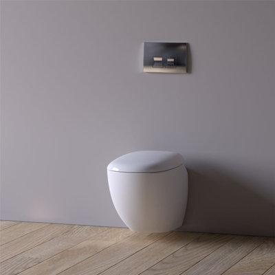 Geberit DELTA35 Gloss Chrome Dual Flush Plate Concealed Cisterns RP 115.135.21.1