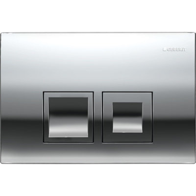 Geberit DELTA35 Gloss Chrome Dual Flush Plate Concealed Cisterns RP 115.135.21.1