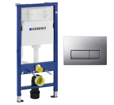 Geberit Duofix 1.12m WC Toilet Frame Delta Cistern & DELTA51 Matt ...