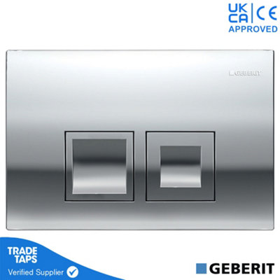Geberit Duofix Toilet Concealed Cistern Frame 112cm with Geberit Delta 35 Flush Plate Gloss Chrome - 5