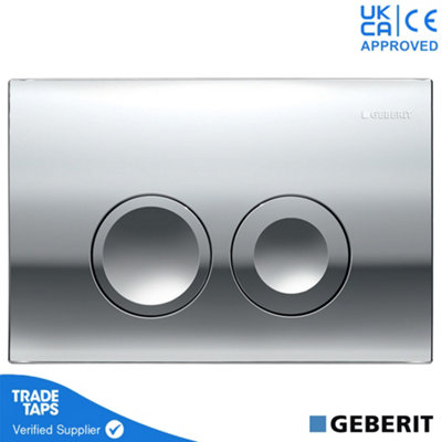 Geberit Duofix Toilet Concealed Cistern Frame 98cm with Geberit Delta 25 Flush Plate Gloss Chrome - 3