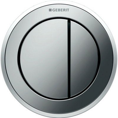 Geberit Modern Bathroom Round Pneumatic Remote Concealed Actuator Dual ...