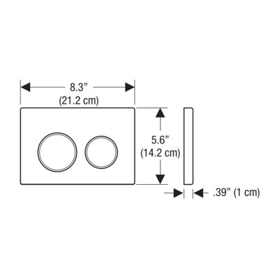 Geberit Omega20 Dual Flush Plate Matt Black 115.085.16.1