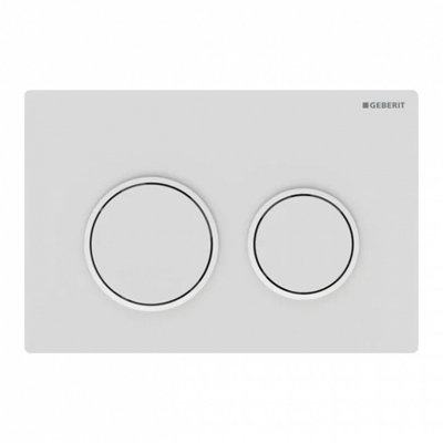 Geberit Omega20 Dual Flush Plate Matt White 115.085.01.1