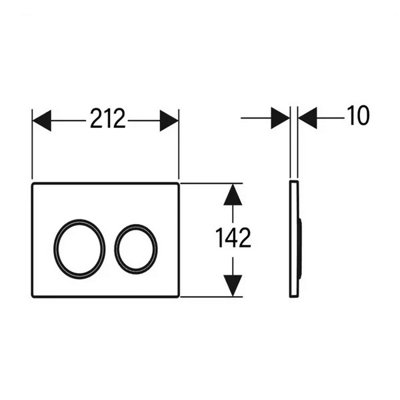 Geberit Omega20 Dual Flush Plate Matt White & Chrome 115.085.JT.1
